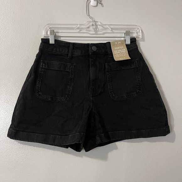 MADEWELL Curvy Emmett Short Size 26 Black NWT Sailor Patch Pockets Casual Basic - Picture 3 of 12